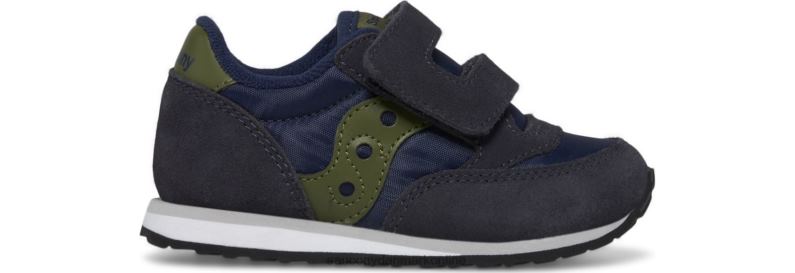 Saucony børn jazz hook & loop sneaker marineblå/oliven 2DLPZ953