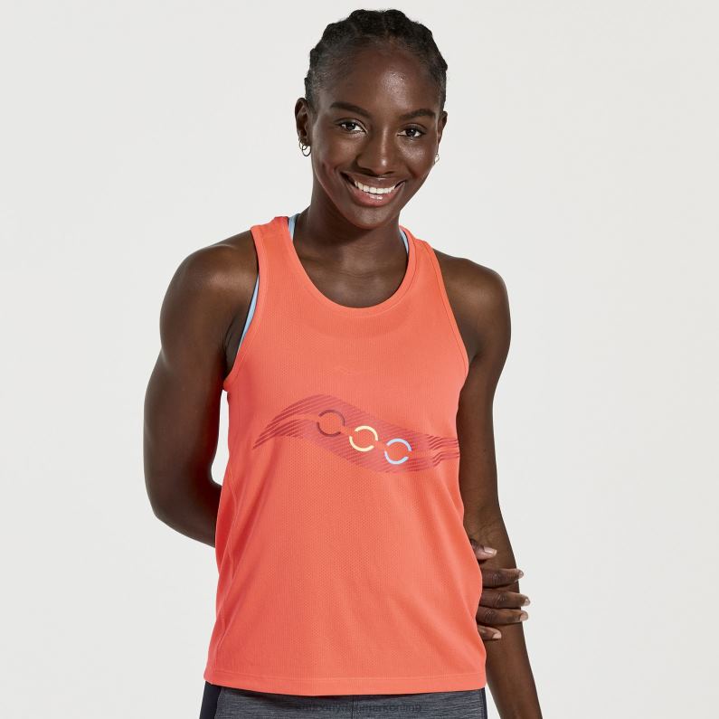 Saucony Kvinder stopur singlet vizieret grafik 2DLPZ723