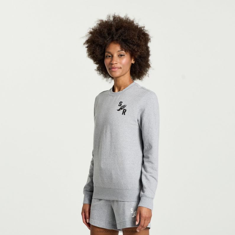 Saucony Kvinder udhvilet crewneck lysegrå lyng grafik 2DLPZ779