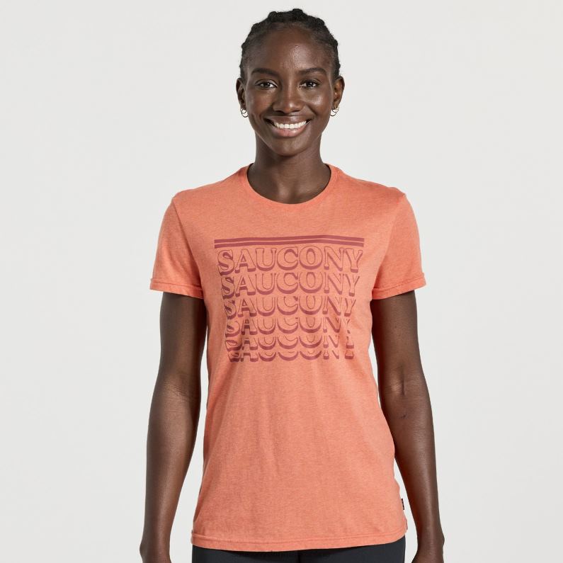 Saucony Kvinder udhvilet t-shirt glødelyng 2DLPZ786