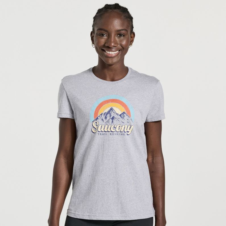 Saucony Kvinder udhvilet t-shirt lysegrå lyng 2DLPZ787