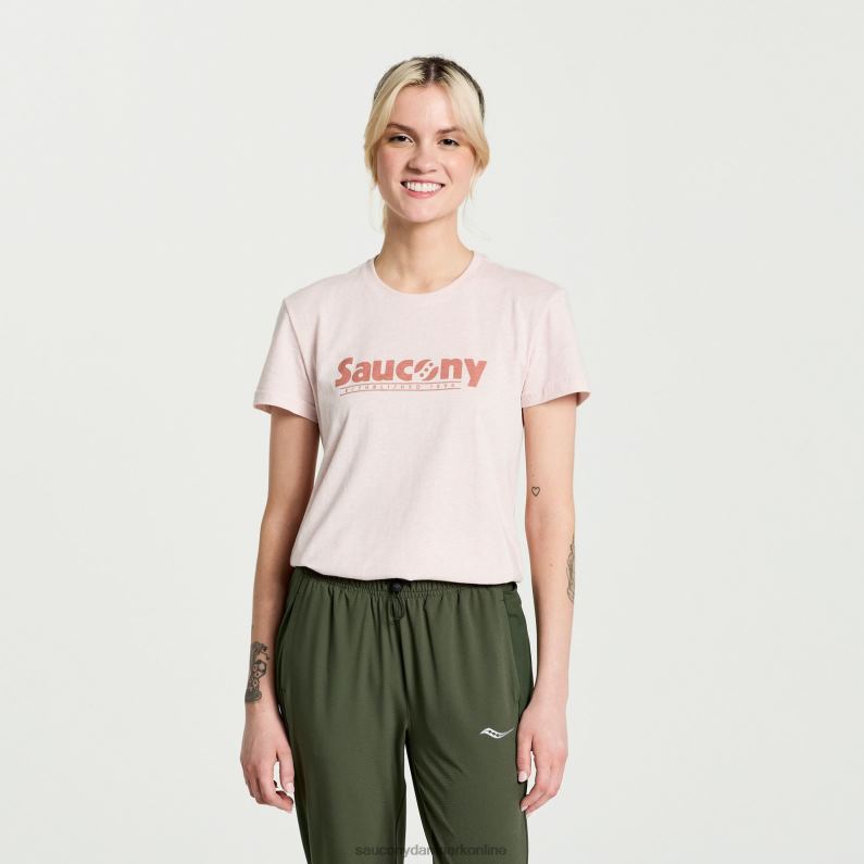 Saucony Kvinder udhvilet t-shirt sepia rose lyng grafik 2DLPZ785