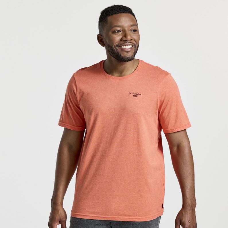 Saucony Mænd udhvilet t-shirt glødelyng 2DLPZ356